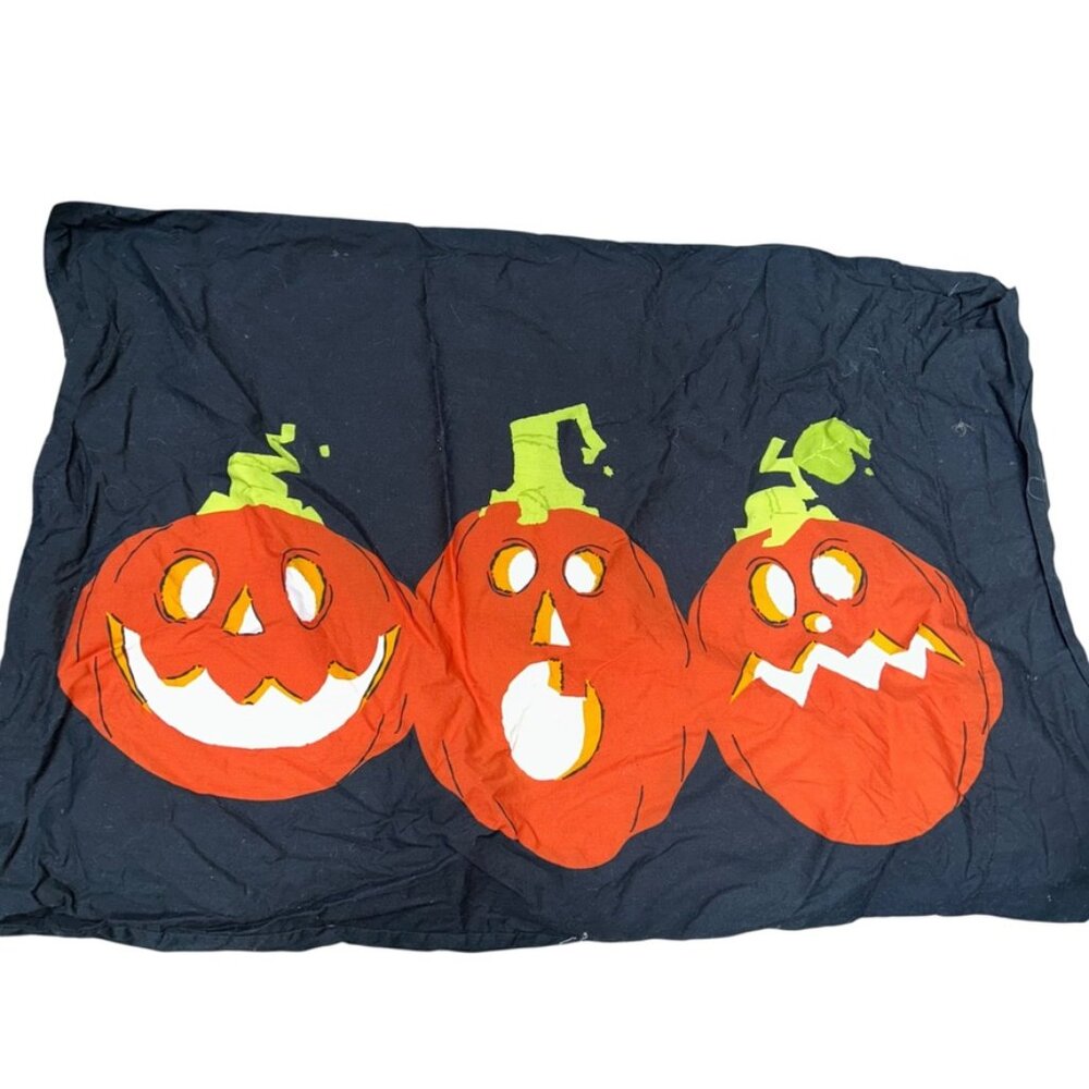 target Halloween orange black Jack-O-Lantern print cotton pillow case